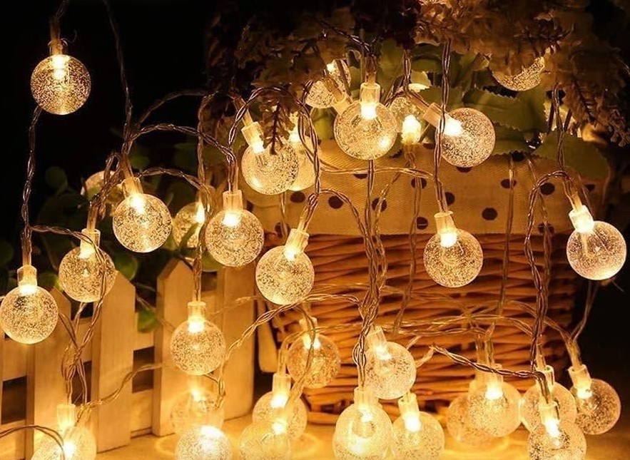 5m 28 Led Kristal Top Gun Isigi Seffaf Kablo Fisli Eklemeli