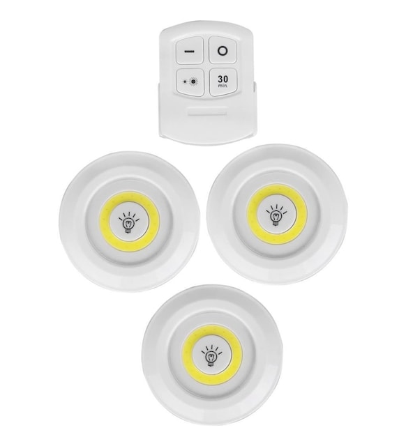 Kablosuz Uzaktan Kumandali 3lu Led Lamba Seti