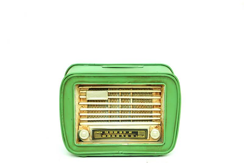 Dekoratif Metal Radyo Kumbara Vintage Hediyelik