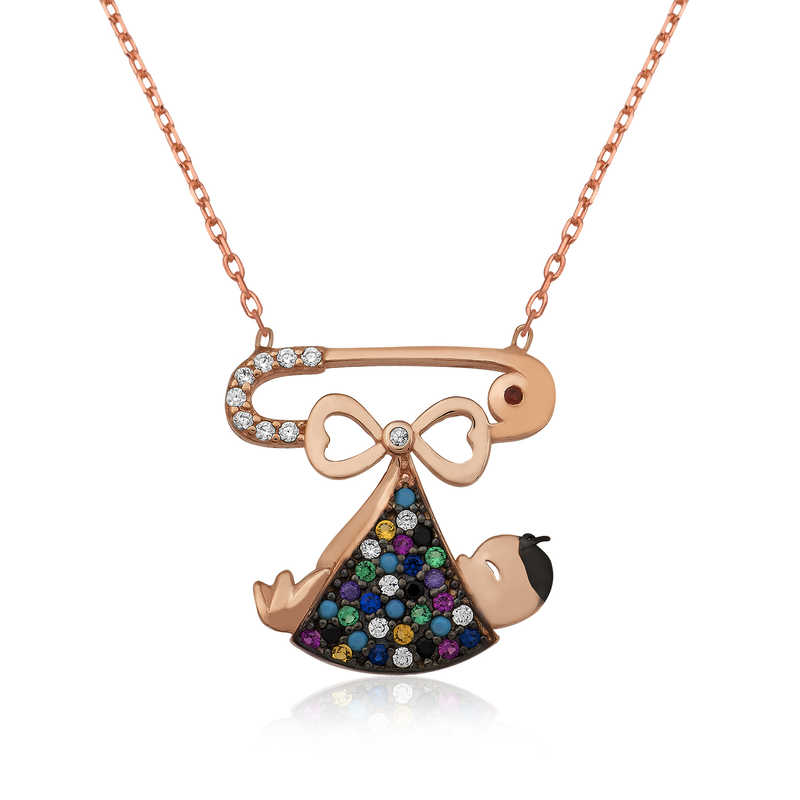 925 Ayar Gumus Yeni Dogmus Bebek Gumus Kolye