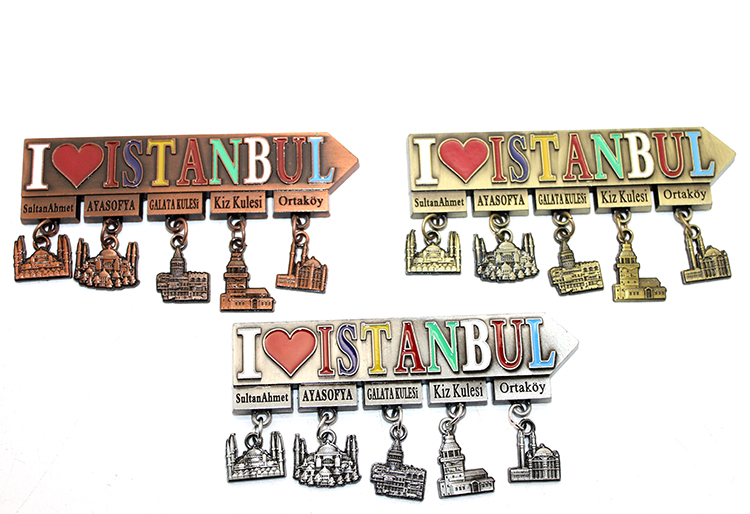 Istanbul Temali Metal Magnet