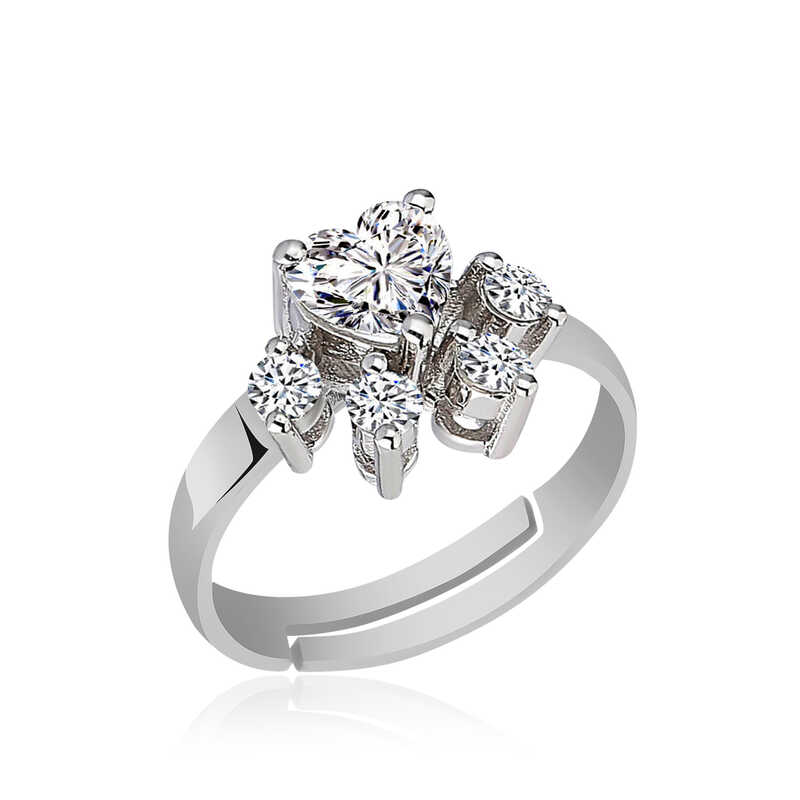 925 Ayar Gumus Beyaz Kedi Patisi Yuzuk