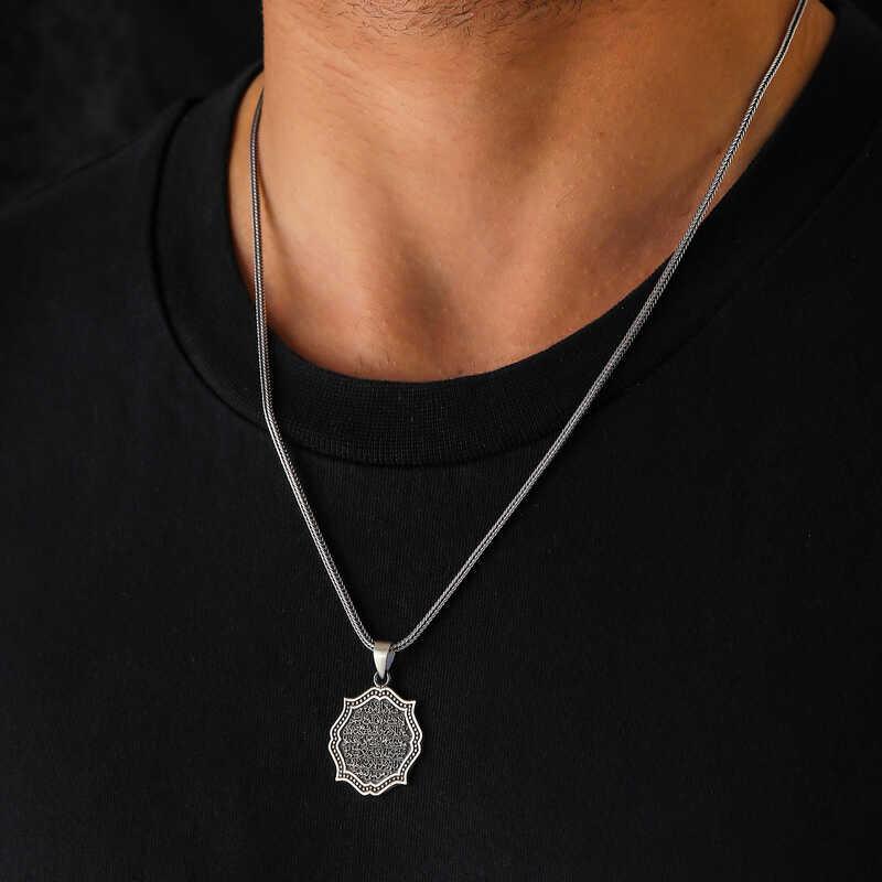 Gumus Ayetel Kursi Kolye