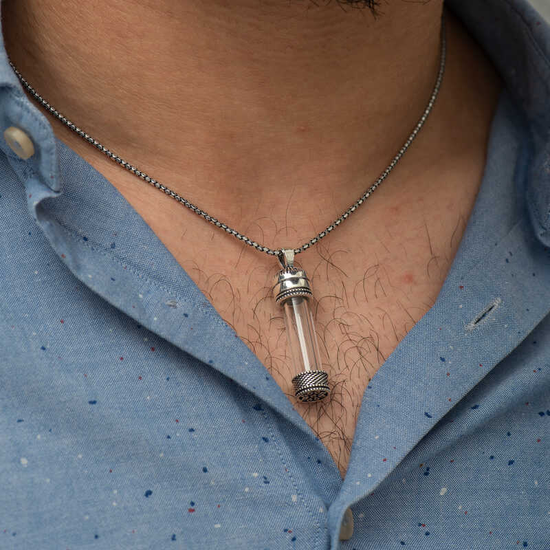 Gumus Ici Acilabilen Muska Kabi Cevsen Kolye