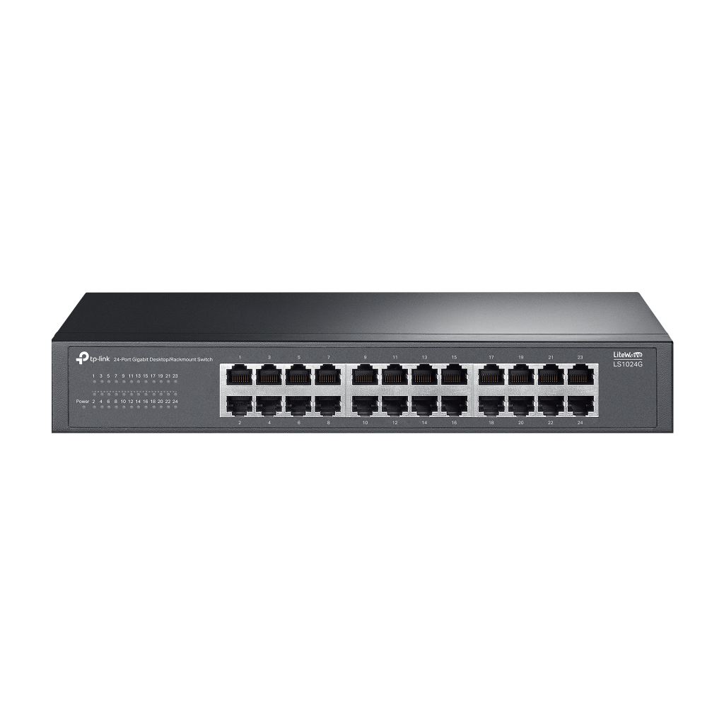 TP-LINK LS1024G, Green Tech, 24 Port GigaBit, Yonetilemez, Metal Kasa, Masaustu Switch