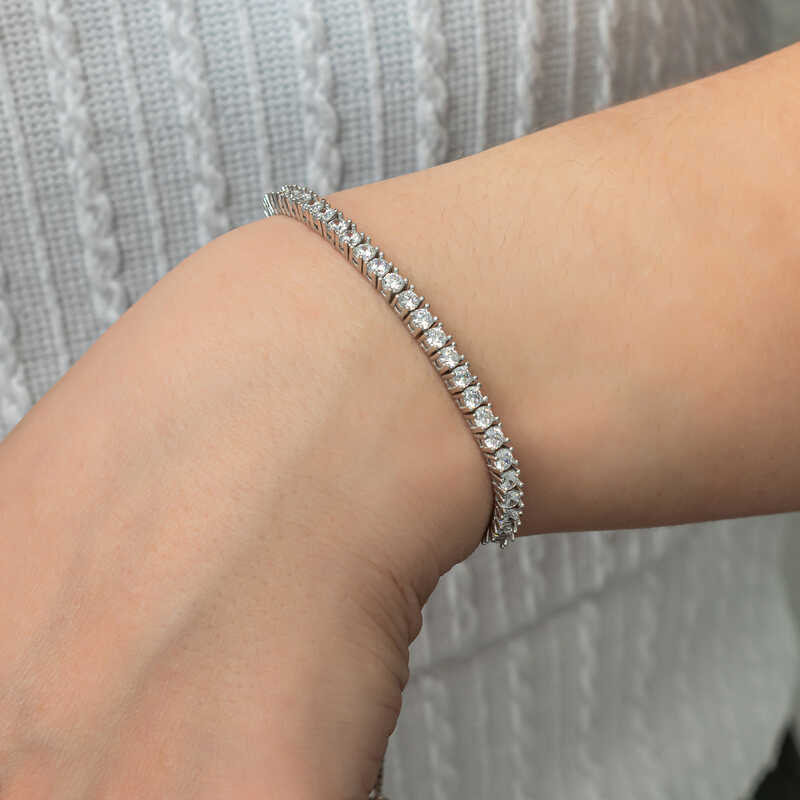 Gumus Su Yolu Asansorlu Kadin Bileklik