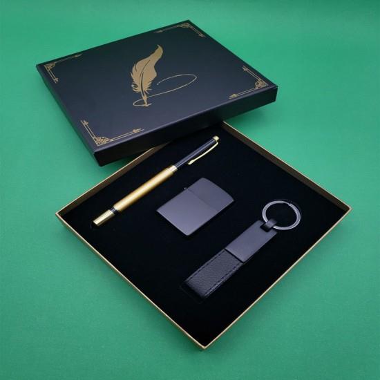 Roller Kalem Deri Anahtarlik Cakmak Seti Dekoratif Hediyelik