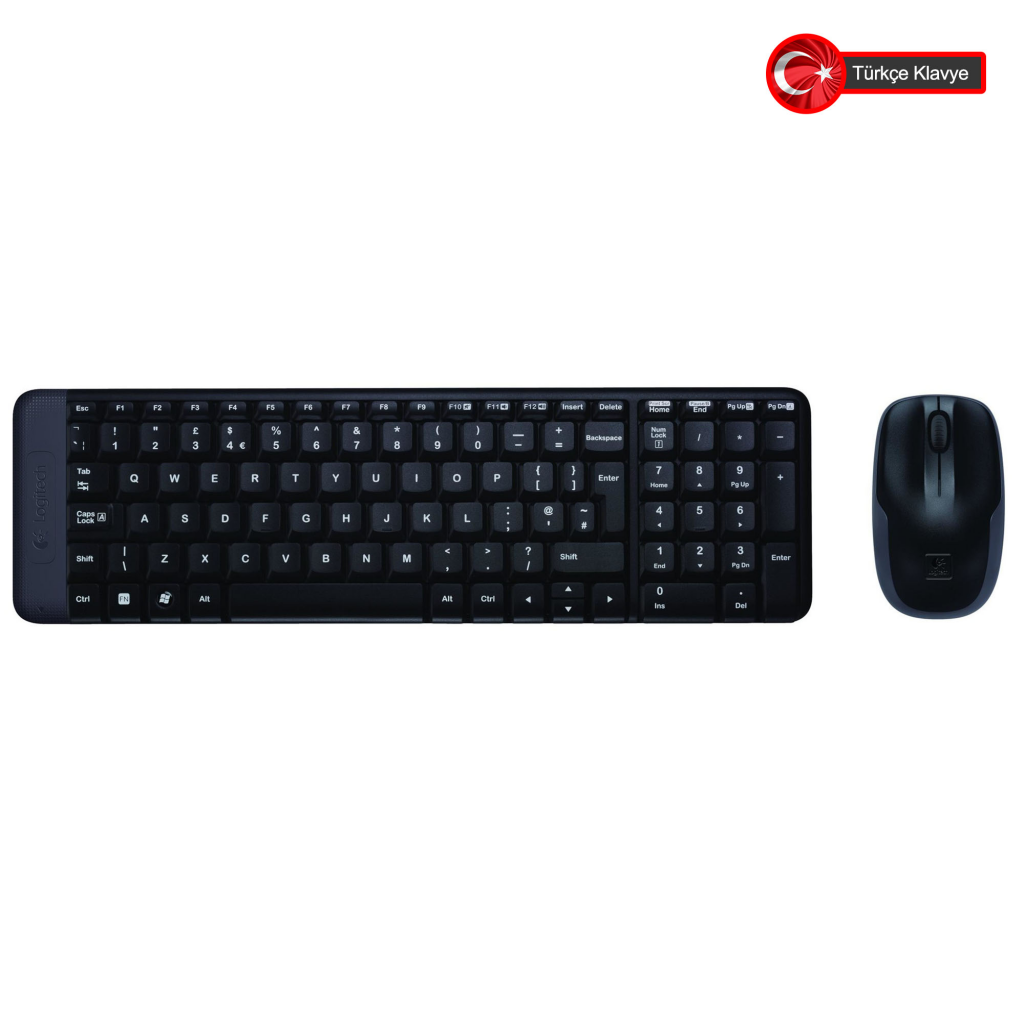 Logitech MK220 (920-003163) Kablosuz Turkce Q Klavye/Mouse Set