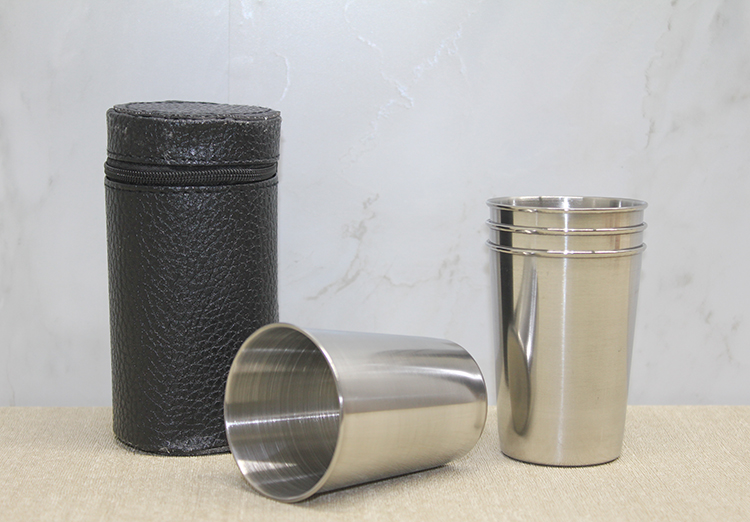 Deri Kilifli 4'Lu Shot Bardak