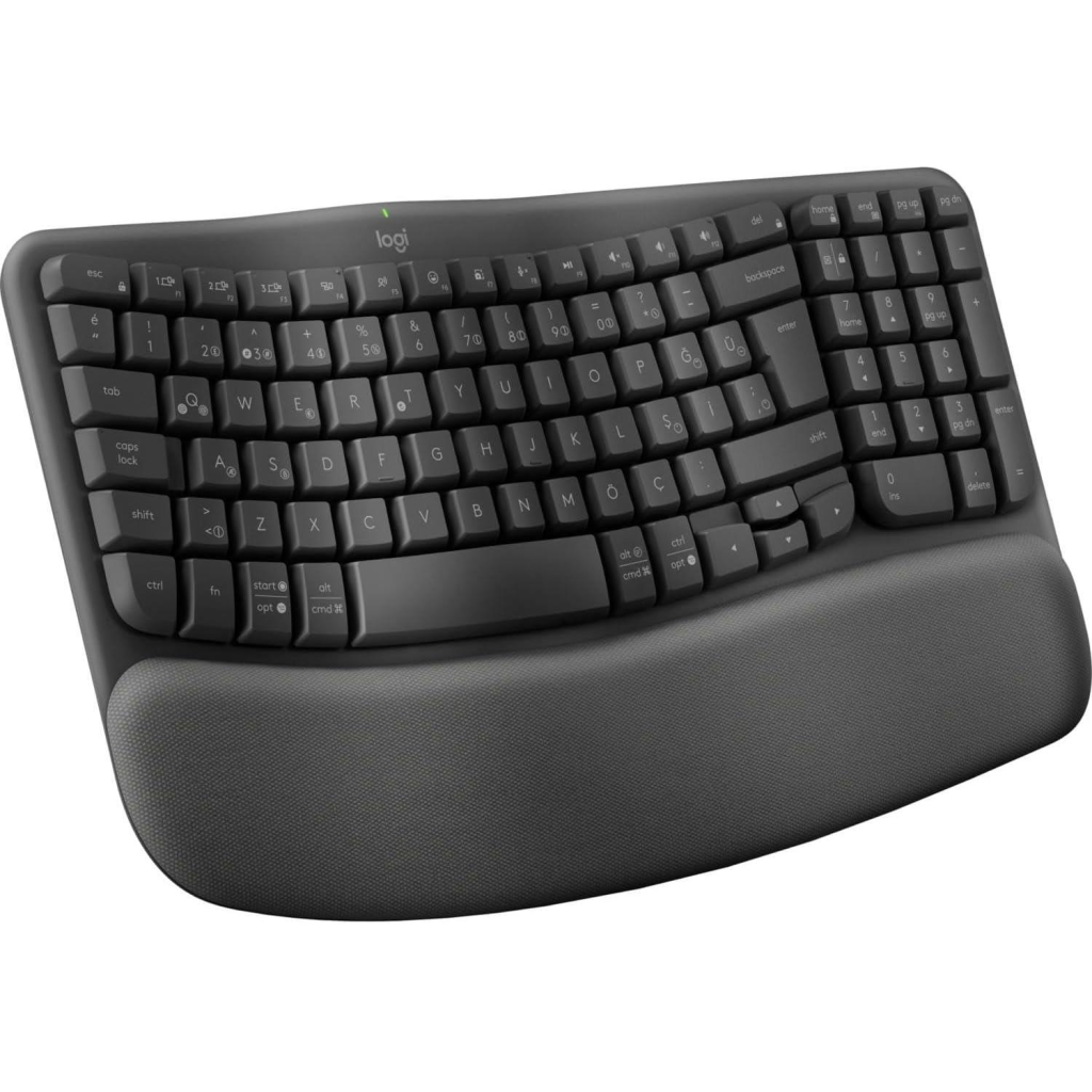 LOGITECH WAVE, 920-012311, Kablosuz, Turkce Q, Multimedya, Dolgu Bileklikli Klavye