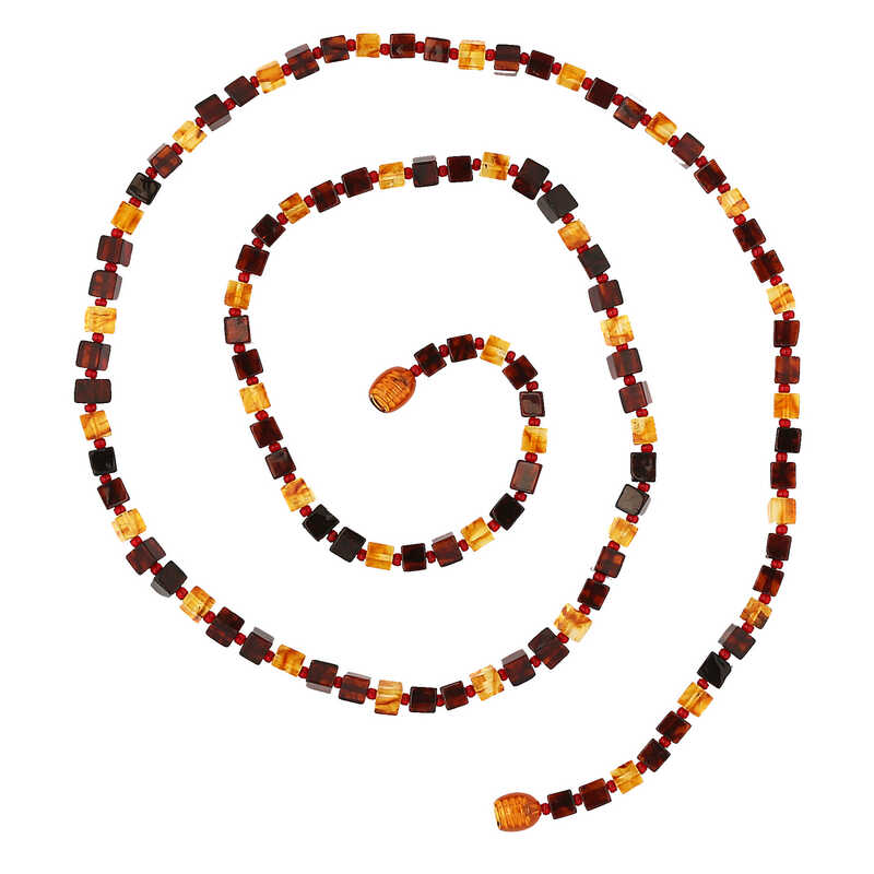 Yetiskin Damla Kehribar Kolye