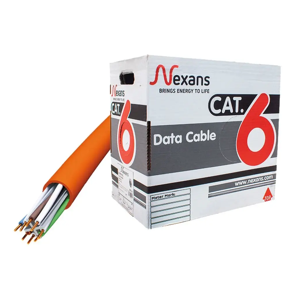 NEXANS NEX1611TFA, TURUNCU, CAT6, 305M, 23AWG (0,58mm), UTP, %100 Bakir, LSZH Halogen Free, Kablo