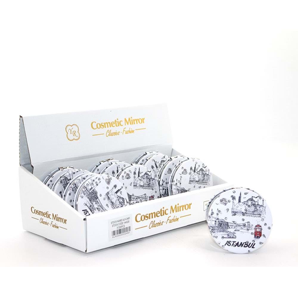 Tasli Istanbul Tasarimi El Aynasi Ince