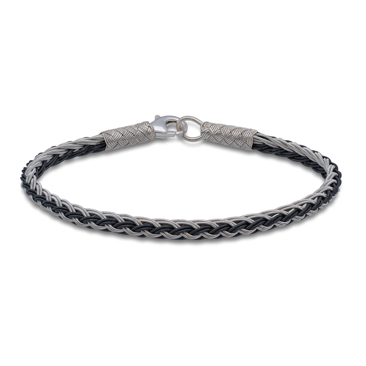 Gumus Ikili Orgu Kazaziye Bileklik