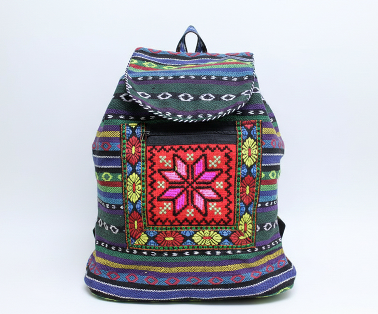 Kilim Desenli Sirt Cantasi