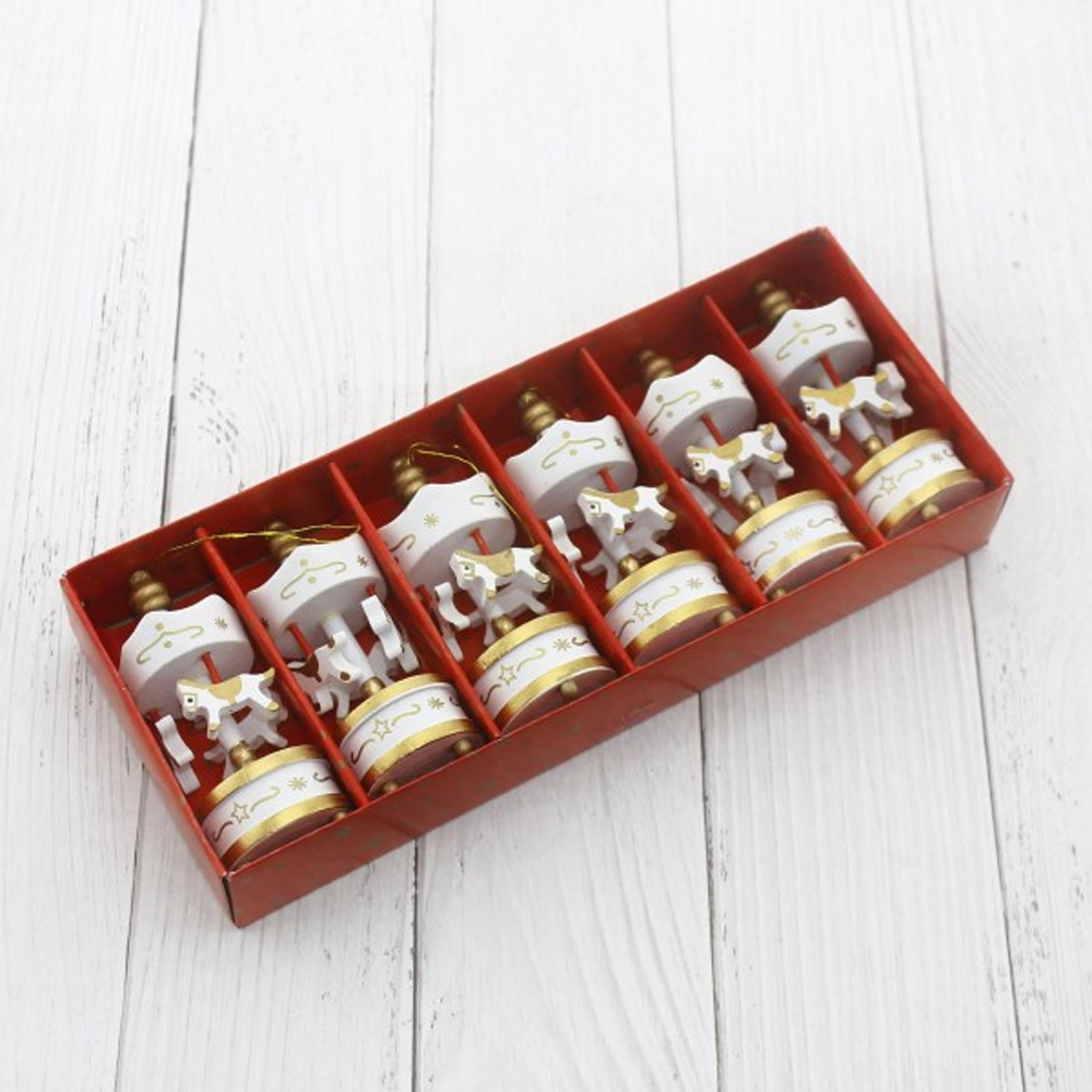 Dekoratif 6'li Beyaz Mini Atli Karinca