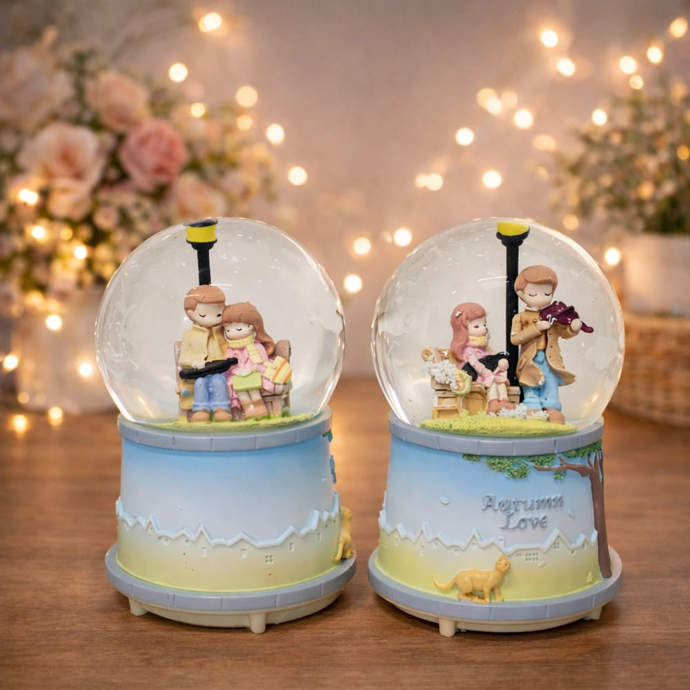 Orta Boy Bankta Oturan Sevgililer Kar Kuresi