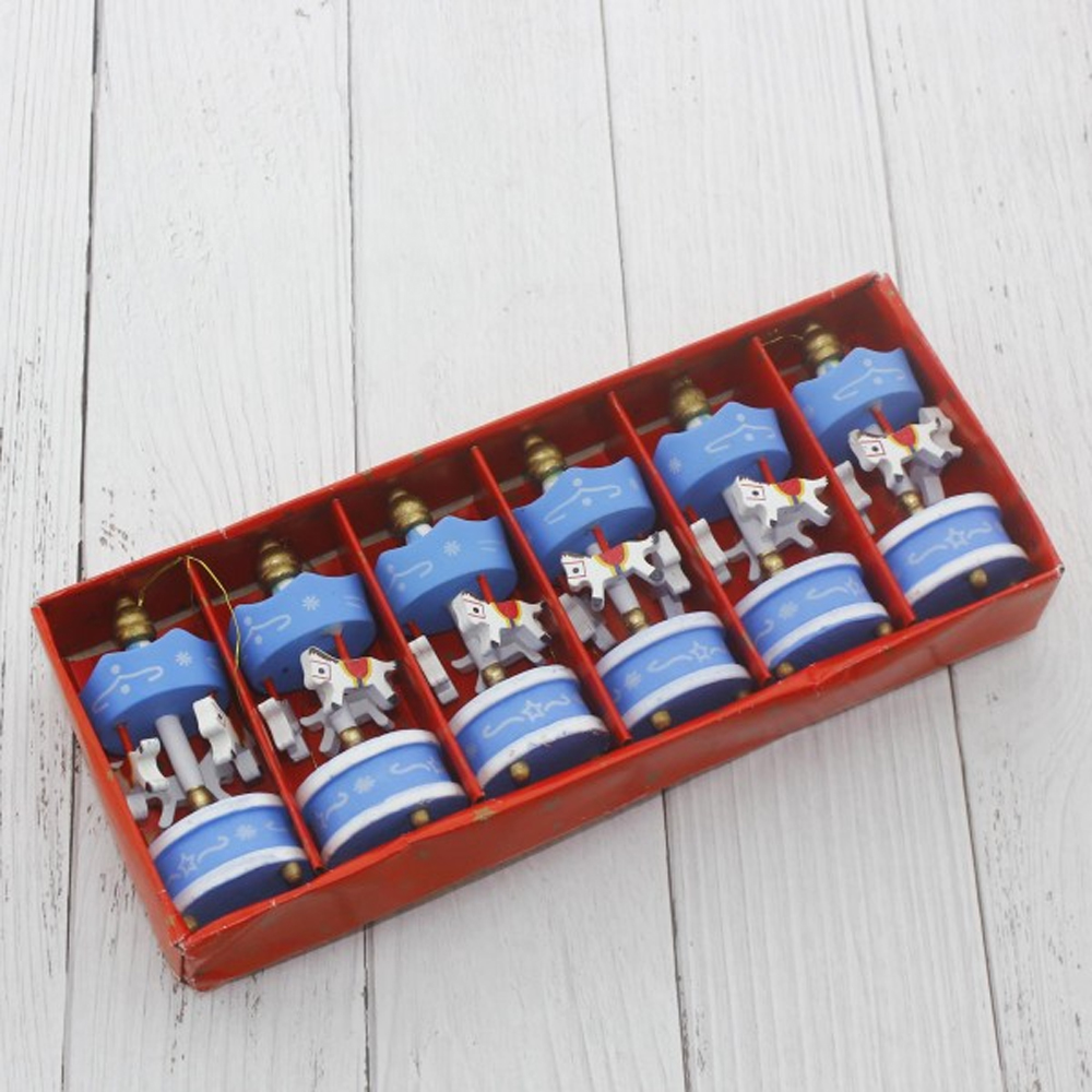 6'li Mavi Mini Atli Karinca