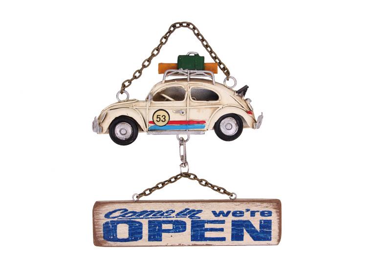 Dekoratif Metal Kapi Yazisi Araba Vintage Dekoratif Hediyelik