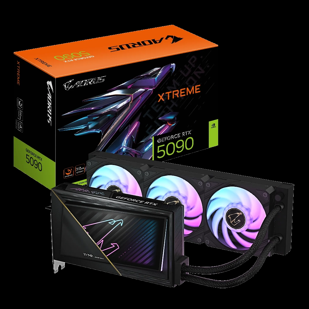 GIGABYTE GV-N5090AORUSX W-32GD, RTX5090, XTREME WATERFORCE, 32Gb, GDDR7, 512BIT, 3 Fanli, 1xHDMI, 3xDP, GAMING Ekran KARTI