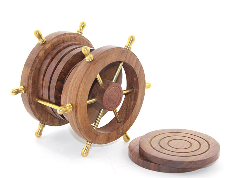 Pirinc Dumenli Ahsap Bardak Alti