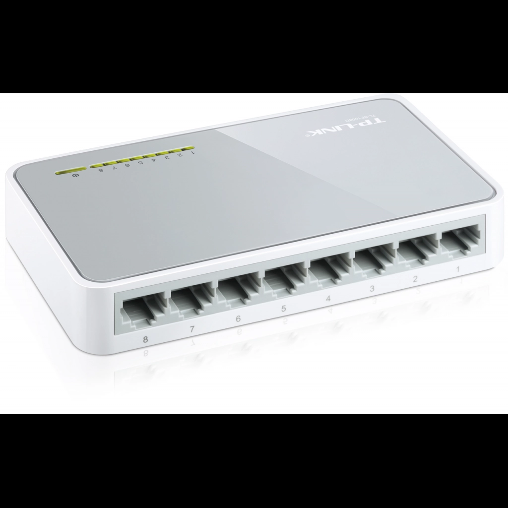 TP-LINK TL-SF1008D, 8 Port, Megabit, Yonetilemez, Masaustu Switch