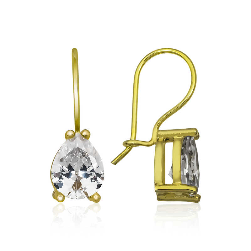 ​925 Ayar Gumus Gold Sallantili Damla Kupe