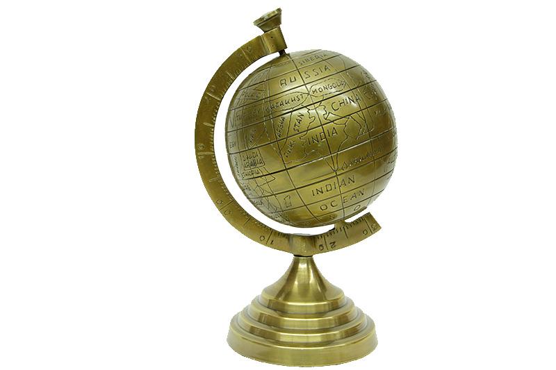 Yerkure Dunya Antik Bronz Dekoratif Hediyelik