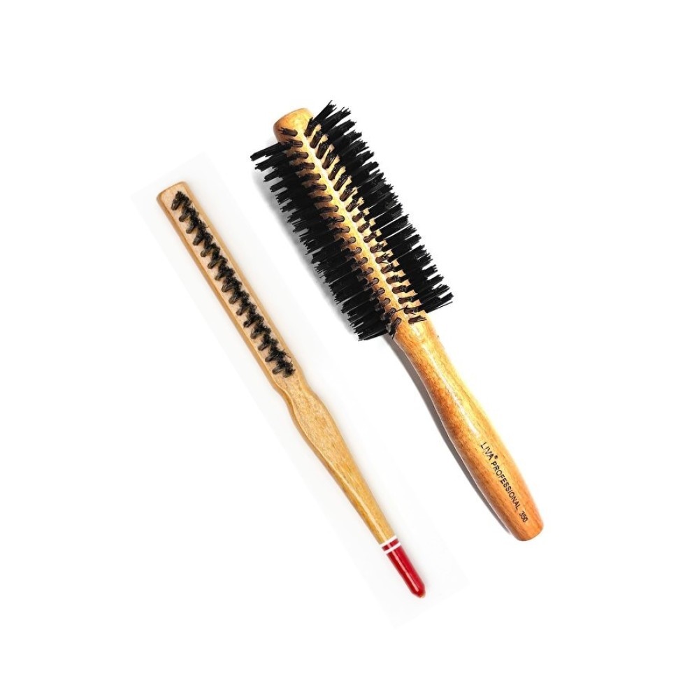 506 Ve 690 Profesyonel Yanmaz Set Topuz Sac Fircasi-2'li