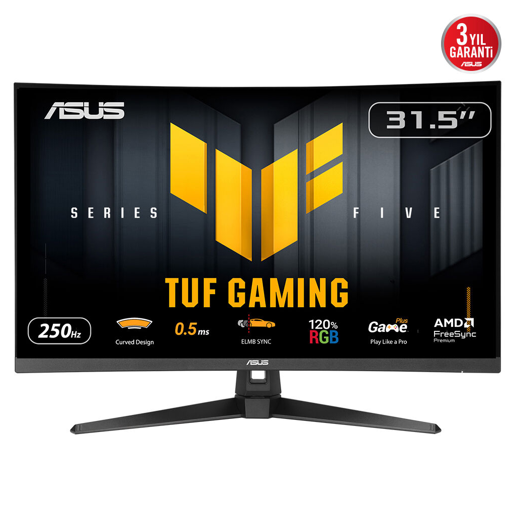 ASUS TUF GAMING VG32VQM5B 31,5" 0,5ms, 250Hz, FullHD Curved, DP, 2xHDMI, VA Panel, 1500R, Display Widget Center, GAMING Monitor