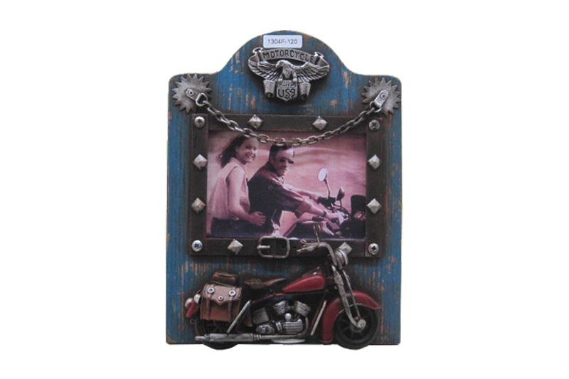 Dekoratif Metal Cerceve Motosiklet Dekorlu Vintage Hediyelik