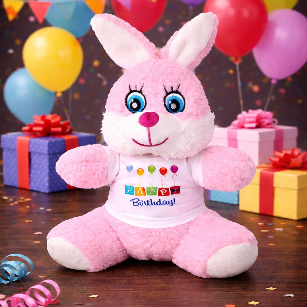 Happy Birthday Tisortlu Pelus Tavsan