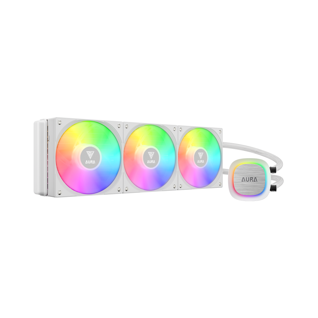GAMDIAS AURA GL360 V2 WH, White Edition, 360mm,  RGB, 3 Fanli, CPU Sivi Sogutma