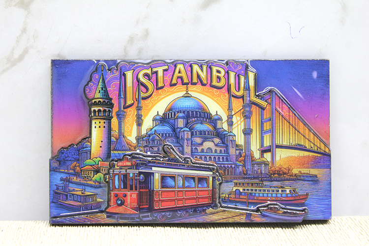 Ahsap Istanbul Temali Magnet