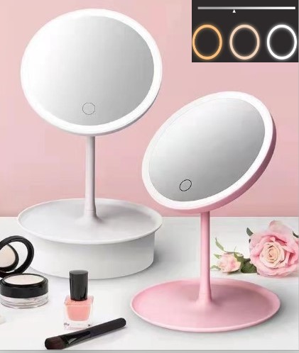Led Isikli Dokunmatik Makyaj Aynasi 3 Kademeli Isik Ayarli