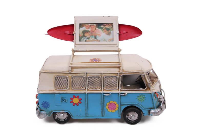 Dekoratif Metal Minibus Cerceveli ve Kumbarali Hediyelik