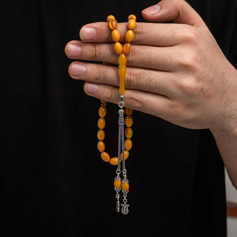 Gumus Puskul Sikma Kehribar Tesbih