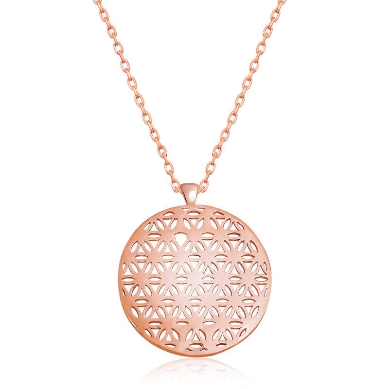 ​​925 Ayar Gumus Yasam Cicegi Gumus Kolye