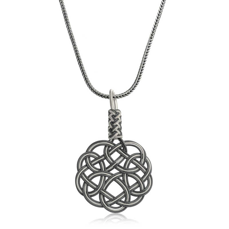 Gumus Kazaziye Orgu Kadin Kolye