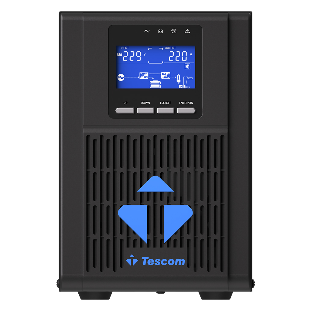 TESCOM NeoLine 1000, 1 KVA Online 1F/1F UPS,  (900040100) (2x9A Aku)