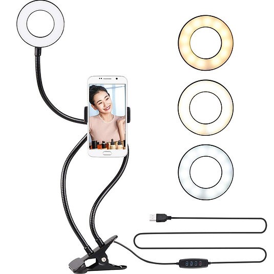 LED Halka Isik, Tripodlu Selfie Lambasi, Esnek Kollu