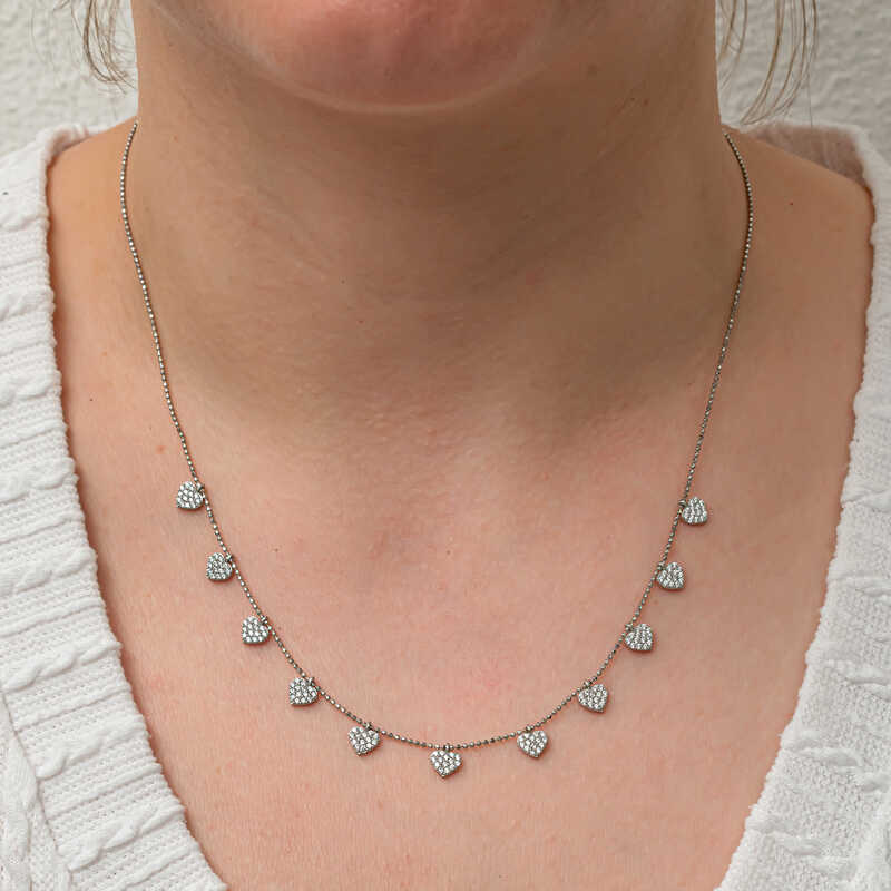 Gumus Kalpli Sans Kadin Kolye