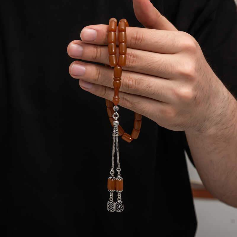 Gumus Puskul Sikma Kehribar Tesbih