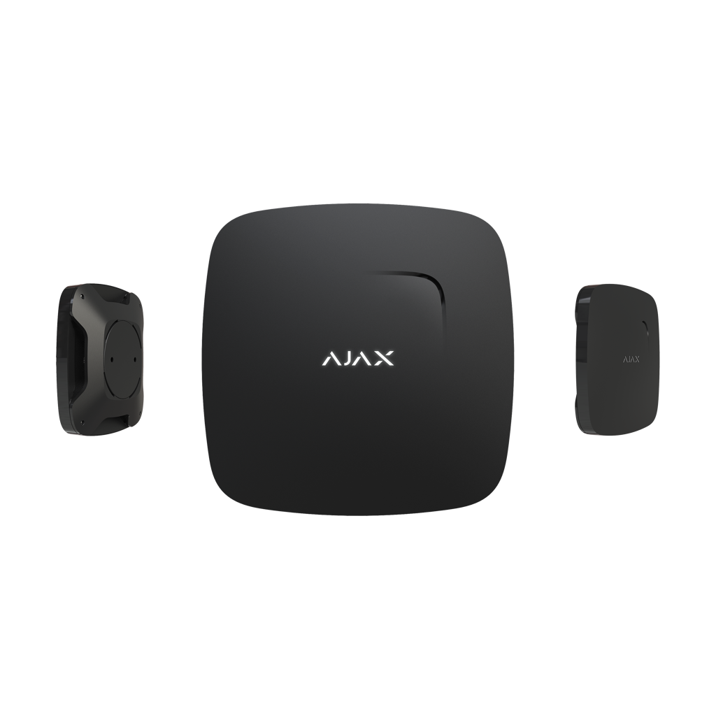 AJAX  Fire Protect, Kablosuz, Isi ve Duman Dedektoru, SIYAH