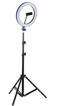 Selfie Led Isik 10inc Youtube,Makyaj,Kuafor 26cm-2m Stand