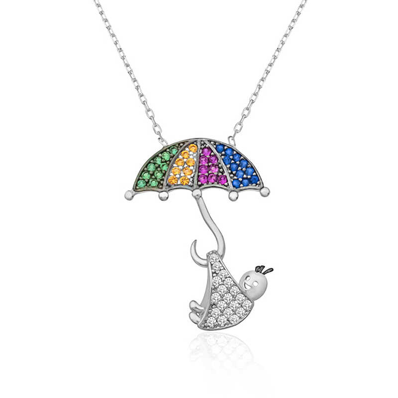 925 Ayar Gumus Dogan Bebek Gumus Kolye