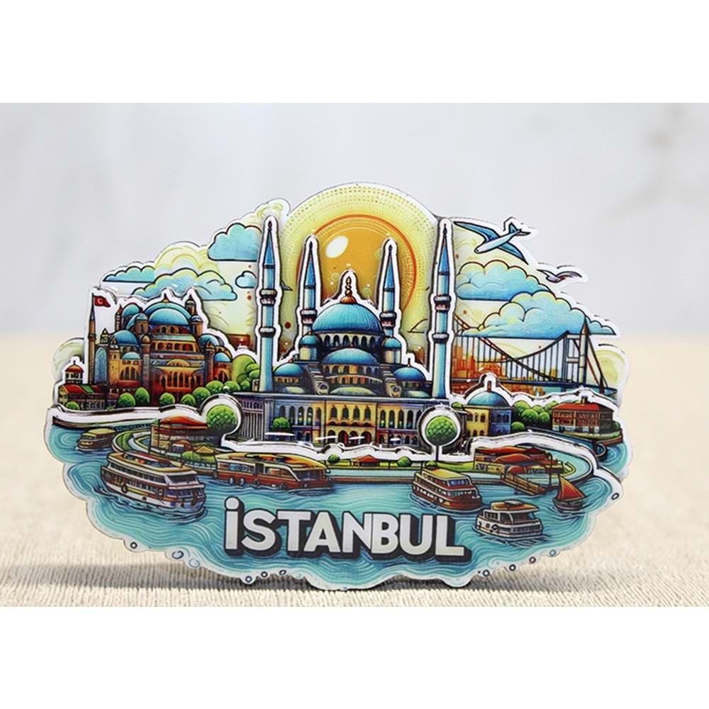 Ahsap Istanbul Temali Magnet
