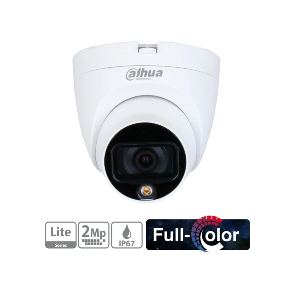 DAHUA HAC-HDW1209TLQ-LED-0280B, 2Mpix, 2.8mm Lens, 20 Mt Gece Gorusu, Full Color, 4 IN 1, Dome Kamera