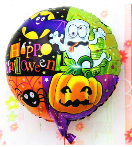 Parti Aksesuar Halloween Orumcekli Kabakli Folyo Balon 18 inc