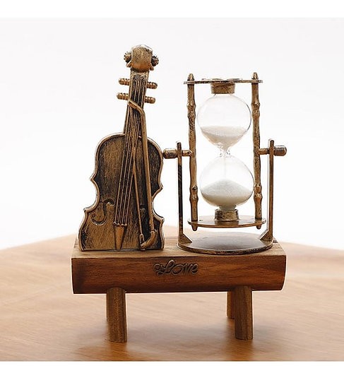 Dekoratif Keman Tasarimli Kum Saati S-39